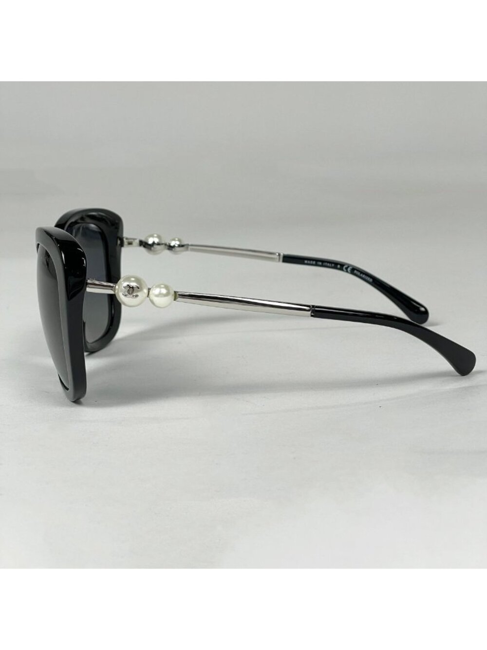 Chanel Sunglasses CC Logo Acetate Fakepearl Black Eyewear - Picture 2 of 7